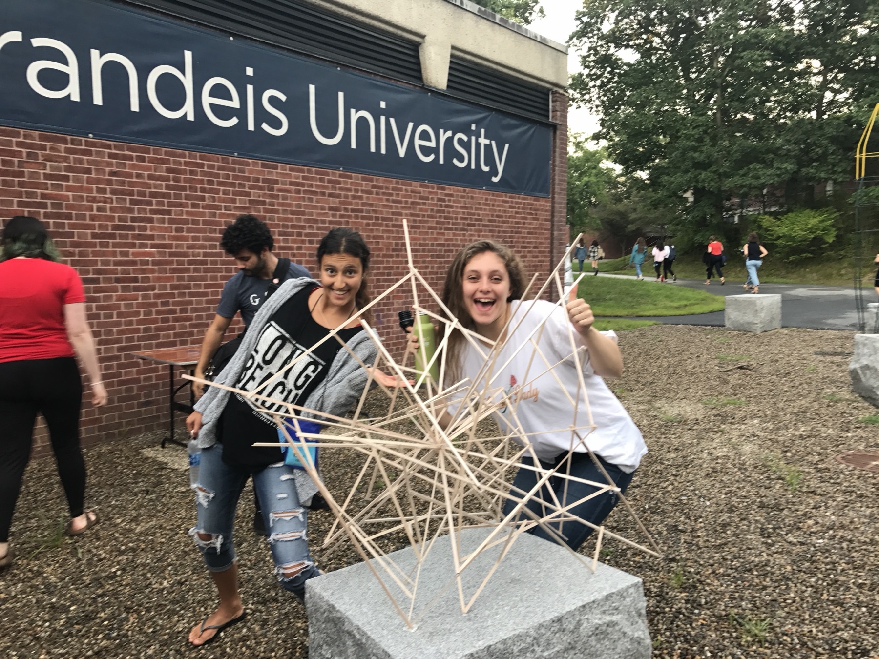 The sculpture on display at Brandeis University, 2017